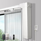 SmartWings Automatic Curtain Opener, Motorized Vertical Blinds with Remote, Electric Closet Doors Sliding Panels Compatible with Alexa Google Homekit, Curtain Track Rod Kit