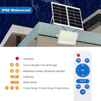 TINSUM 500W Solar Led Flood Lights Outdoor, 28000 Lumens Solar Security Street Lights Dusk to Dawn 1920LED with Remote White Led for Parking Lot,Stadium,Yard,Swimming Pool, Pathway,Flag Pole,Driveway