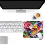 Love Flower Square Mouse pad, Texture, Waterproof, Anti Slip Rubber Base, Computer Mouse pad, Laptop Mouse pad