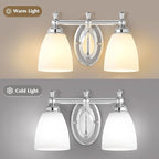 EJIAXIN Bathroom Vanity Lights Over Mirror, 2 Light Bath Vanity Light Modern Chrome Bathroom Lighting Vanity Light Vintage Style for Living Room Cabinet Bedroom Restroom