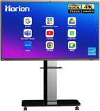 75 Inch 4K Smart Board - Google EDLA-Certified Interactive Whiteboard, 50-Point Touch, Wireless Casting - Digital Whiteboard for Classroom & Office & Home,300+ Free Apps (Board & Wall Mount Only)