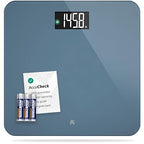 Greater Goods AccuCheck Digital Scale for Body Weight - Accurate Digital Bathroom Scale with High-Precision Sensors, Large Easy-to-Read Backlit Display, 400 lb Capacity, Auto Step-On (Stone Blue)