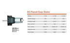 6-24v 200W DC Planet Gear Motor 90kg.cm High Torque Mini Metal Geared Motor for DIY Robot Rotating Table Door Lock Curtain Machine