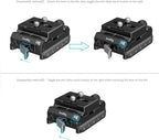 SmallRig Mount Plate Kit with Top Plate for Arca-Swiss and Bottom Plate for Manfrotto-Type, Compatible for DJI RS Series - 4234
