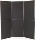 Displays2go Portable Display Panel System, Includes 6 Show Panels, Folding Design, Hook & Loop-Receptive Fabric – Black (T6PNLBK)