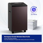 P-7 High Security Paper Shredder Heavy Duty(1 * 1.2mm), 5-Sheet Super Micro Cut, 11.9 Gallons Wastebasket, 3.5m/min High-Speed Shredding, Auto Jam-Proof Paper Shredder for Home Office