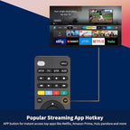Universal Remote Control TV for Samsung/LG/Sony/Onn/RCA/Vizio/Hisense/Sony/Philips and More, for DVD Blu-ray Soundbar Media Player Set-Top Box, VCR, Easy Sync, 3-Device