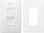 OSD Audio 100W Sleek, Modern, Minimalist Design in Wall Volume Control, Slider White Impedance Matching SLS100