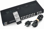 OREI 8K 8x8 HDMI Matrix Switch, Switcher with Audio Extractor UltraHD Supports Upto 4K @ 120Hz IR EDID HDCP 2.3 - Remote Control HDR10+ Dolby Vision, VRR, ALLM (BK-808)