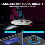 ifofo Bluetooth Transmitter Receiver 3-in-1 Bluetooth 5.0 Audio Adapter for 2 Headphones With Bypass Volume Control Low Latency Long Range LCD Display ON/OFF Optical AUX RCA for TV Home Stereo Speaker