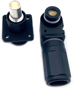 1 Set Battery Energy Storage Connector, 120A 25mm² High Current Connectors Quick Plug Terminal Black Right Angle Plug and Socket IP67 Waterproof Power Adapter Crimping Wiring (120A, Black)