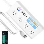 Matter Smart Power Strip,Works with Apple HomeKit, Siri, Alexa, Google Assistant, with 4 Individually Controlled AC Outlets & 2 USB 2 Type-C Ports, Multi-Plug Extender for Home Office