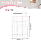 PATIKIL 12"x16" Wire Grid Panel, 2 Pack Board Photo Pictures Memo Display Grid Panels Hanging Organizer Wall Decorative Panel for Home Office Wedding, Pink