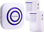 Shaogax Motion Sensor Alarm System, Wireless Home Security Driveway Alarm Indoor, Motion Detector Alert with 2 Sensor and 1 Receiver -38 Chime Tunes