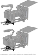 SmallRig Mount Plate for Arca-Swiss Quick Release Clamp and Bottom Plate for Manfrotto Type with Height-Adjustable 15mm Rod Clamp Mount - 4233