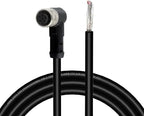 Lonlonty M8 Connector Aviation Sensor Cable - Female 6 Pin Right Angle 6.5Ft/2M Aviation Socket Shielded Electrical Cable for Industrial Automation Control,Fieldbus Module,Device Network