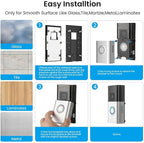 No-Drill Adhesive Mount for Ring Video Doorbell, Doorbell Bracket for Home Apartments Office (for Ring Video Doorbell 4, Battery Doorbell Plus/Pro)
