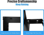 Raising Electronics 15U Wall Mount Open Frame 19 Inch Server Equipment Rack Threaded 15 Inch Depth Black (15U)