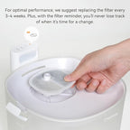 Cheerble Pumpless Cat Water Elfin Fountain, Wireless Pet Fountain Battery Operated, 2L/67oz E1+ Automatic Water Dispenser Cats & Dogs MagDrive™ Technology Stainless Steel Tray, 4 Filters
