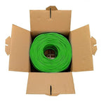 Dripstone CAT6 Ethernet Cable 1000ft Bulk Network LAN Wire 23AWG Solid UTP 550MHz High-Speed Internet Cable Gaming, Streaming, Office, Home Use, Pull Box, Cat6 Bulk, Stable Connectivity - Neon Green