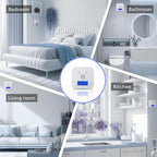Carbon Monoxide Detector 2 Pack,Battery Operated CO Detector Alarm with Digital LCD Display & Loud 85dB Alarm,Travel Carbon Monoxide Alarm，High Accuracy Portable CO Detector for Home/Hotel/Kitchen/RV