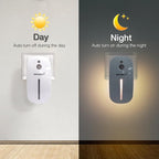 Sensky [2 Pack Plug in Night Light with Auto Dusk to Dawn Sensor, Brightness Adjustable, Dimmable Night Light for Bathroom, Kitchen, Hallway, Stairs, Garages (with Front Light and Back Light)
