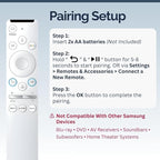 BN59-01312Q Samsung TV Remote Control Replacement for Smart TV - Easy Setup, Universal Remote, Streaming Shortcuts - Works with Samsung QLED, Frame, UHD, 4K, & LED Smart TVs