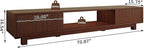 Maggym 70″ TV Stand with Storage, Modern Media Console with 2 Doors and Open Shelves, Entertainment Center for Living Room, Walnut