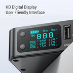 Phefop UPS Battery Backup, USB Tye C 5V DC 5V 9V 12V Output Voltage Adjustable 18000mAh Portable Uninterruptible Power Supply for Router Security Camera DVD Player