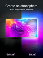 KANTUTOE TV LED Backlight, 23ft LED Lights for 70-100 Inch TVs, RGB TV Backlight Behind with Remote, Music Sync Bluetooth APP Control Strip Lights USB Powered for Bedroom, Gaming Room, Home Décor