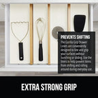 GORILLA GRIP powerGRIP Drawer Shelf and Cabinet Liner, Thick Strong Hold, Non-Adhesive Liners Protect Kitchen Cabinets and Cupboard, Bathroom Drawers, Easy Install, Breathable Mat, 20" x30' Snow White