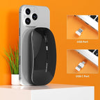 Uciefy Q5 Slim Rechargeable Wireless Mouse, 2.4G Portable Optical Silent Ultra Thin Wireless Computer Mouse with USB Receiver and Type C Adapter, Compatible with PC, Laptop, Notebook, Desktop Black