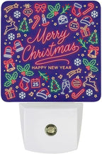 YKJAHSD Merry Chrismas Night Light, Plug into Wall Decor Nightlights for Bedroom, Bathroom, Hallway, Kitchen, with Dusk to Dawn Light Auto Sensors LED Night Lights for Boys Girls Women Men Room Gifts