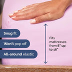 Full XL Bed Sheet Set - 4 Piece Extra Long Extended Full XL Sheets - Soft, Breathable & Cooling - Fits 8" to 16" Mattress w/ Deep Pockets - 54" x 80" - Easy-Fit, Wrinkle & Fade Resistant - Light Pink