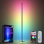 OIYN Corner Floor Lamp, RGBICW LED Corner Lamp with 1300lm Smart Modern Floor Lamp,App & Remote Control,Music Sync,Color Changing Standing Lamp for Bedroom Living Room and Gaming Rooms
