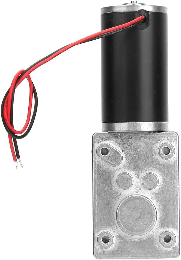 Reversible Gear Motor, 24V 8mm Shaft Gear Motor High Torsion Speed Reduce Electric Motor for Curtain Machine Advertising Equipment Window Opener Smart Device (10RPM)