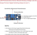 Gebildet 10pcs LDR Photosensitive Sensor Module 3 Pins 5MM Light Dependent Resistor Sensor Module Digital Light Detection LM393