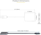 StarTech.com DP to Dual HDMI MST HUB - Dual HDMI 4K 60Hz - DisplayPort Multi Monitor Adapter with 1ft / 30cm Cable - DP 1.4 Multi Stream Transport Hub, DSC | HBR3 - DP to HDMI Splitter (MST14DP122HD)