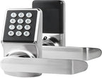 BAOLONG Keyless Entry Door Lock, Electronic Keypad Lock with Handle, Digital Lock with Keypads, IC Card and Key, Easy Installation for Home, Hotel, Satin Nickel