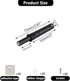 10 Pcs Magnetic Push Latches for Cabinet Push to Open Door Latch Soft Quiet Close Closers Push to Open Cabinet Door Latch for Closure Cabinet Drawer Wardrobe Kitchen Door (Trumpet)