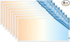 2X4 LED Flat Panel Light with Emergency Battery Backup, 50W 3000K/4000K/5000K, 0-10V Dimmable, 6500 Lumens, LED Drop Ceiling Lights, 100-277V, DLC UL Listed, Ultra Thin Back-Lit (8 Pack)