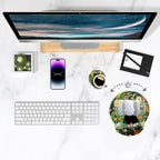 Ergo Comfort Gel Wrist Rest Mouse Pad-Ergonomic Office Mousepad with Wrist Support-Non-Slip, Design Desk Accessories Mat for Home&Game Decor Cute Black Cat
