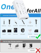 220V to 110V Travel Voltage Converter, VINTAR 600W Pure Sine Wave Voltage Converter US to Europe, Power Converter Adapter Combo Step Down Transformer for CPAP Hair Straightener Curling Iron