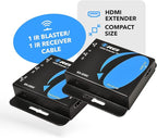 OREI 4K HDMI Over Ethernet CAT6/CAT7 Extender, Extender RJ45 4K@30Hz Upto 130 Ft 1080P Upto 230 FT Full HD POC Transmitter & Receiver IR Loop Out (EX-230C)