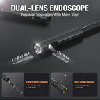 Teslong Inspection Camera, Dual Lens Borescope Camera with Light, NTS300 5" IPS Industrial Endoscope, 1080P Waterproof Flexible Mechanic Fiber Optic Snake Scope Cam for Wall Automotive Engine (16.5FT)