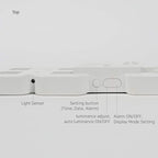 mooas 3D Pure Mini White LED Clock, Multi-Function LED Clock (Calendar, Alarm, Temperature) (8.5" White Table Alarm Clock)