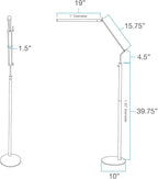 Cocoweb High Powered, dimmable, LED Floor Lamp - Fled-GPS (Black Brass)