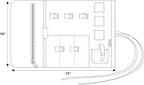 Tech Roll Organizer, Travel Tech Organizer, Cord Organizer, Jewelry Case (Natural - Brandy)