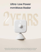 SwitchBot Smart mmWave Radar Motion Sensor, Bluetooth Presence Sensor with Dynamic Detection & Zone Positioning, Compatible with Alexa, HomeKit & Apple Home via SwitchBot Hub, 2-Year Battery Life