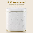 Bathroom Trash Can with Lid Automatic 2 Gallon Motion Sensor Garbage Bin, 7.5 Liter Smart Trash Bin Bathroom Decor, Plastic Garbage Can, Narrow Trash Can for Bedroom, Office, Living Room